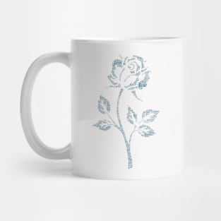 Flower Rose Silhouette Shape Text Word Cloud Mug